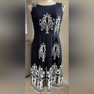 Fit and Flare Pleated Dress